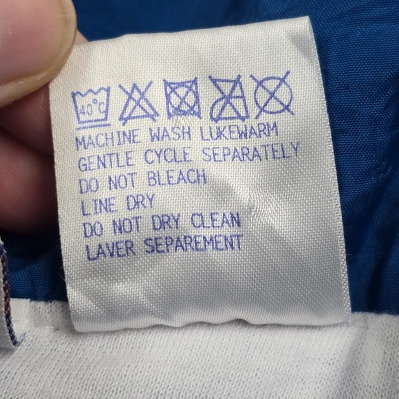 Vintage Reebok Jacket Womens L‎ Blue Full Zip Lightweight Oversized Nylon READ - Picture 8 of 14